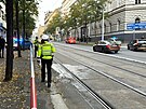 Tramvaj v Jen ulici srazila dva chodce. (1. listopadu 2024)