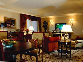 Pvodní prezidentské apartmá praského hotelu Marriott hostilo slavné...