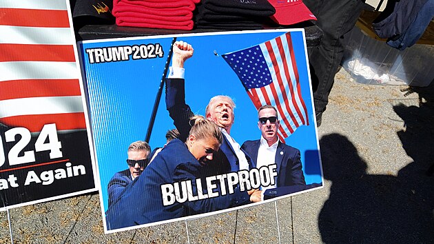 Neprsteln Trump. Yard sign na mtinku v Salemu ve Virginii (2. listopadu 2024)