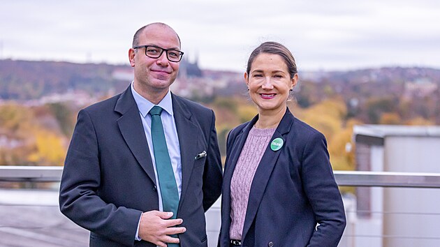Spolupedsedov strany Zelench Matj Pomaha a Gabriela Svrovsk....
