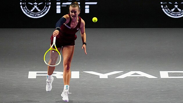 Barbora Krejkov podv ve druhm zpase skupiny Turnaje mistry.