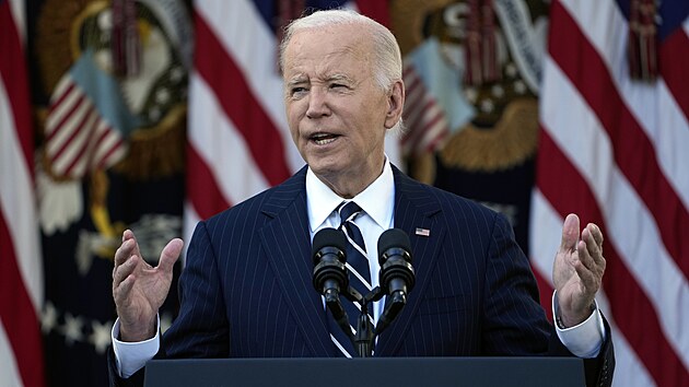 Dosluhuj�c� americk� prezident Joe Biden pron�� prvn� ve�ejn� projev od americk�ch prezidentsk�ch voleb. (7. listopadu 2024)
