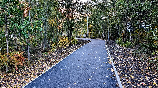 Nov� cyklostezka slou�� na okraji Such�ho Vrbn�ho, kde roste nov� �tvr� Dubi�n� potok.