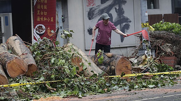 Tchaj-wan zas�hl tajfun Kong-rey. (1. listopadu 2024)