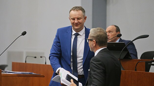 Ustavuj�c� zased�n� zastupitelstva Kraje Vyso�ina. Nov�m hejtmanem se stal Martin Kukla z hnut� ANO. (4. listopadu 2024)