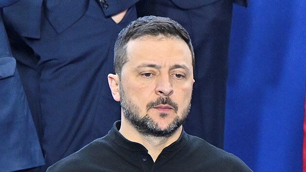 Ukrajinsk� prezident Volodymyr Zelenskyj na summitu EU v Budape�ti (7. listopadu 2024)