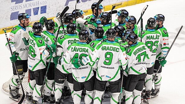 Radost hr��� Mlad� Boleslavi po skon�en� utk�n� s T�incem.