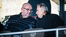 Miroslav Pelta (vlevo) na zápase Sparty s Brestem v Lize mistr.