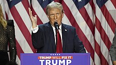 Donald Trump p�i svém prvním projevu po prezidentských volbách (6. listopadu...
