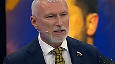 Ruský poslanec Alexej �uravljov ve vysílání státní televize.