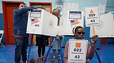 Prbh amerických prezidentských voleb v New Yorku (5. listopadu 2024)