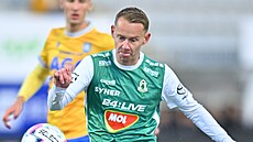 Jablonecký útoník Jan Chramosta bhem ligového utkání proti Teplicím.