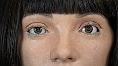 Ultrarealistický um�lecký robot Ai-Da na setkání humanoidních robot� s um�lou...