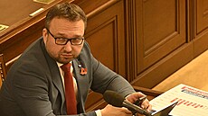 Ministr práce a sociálních v�cí Marian Jure�ka ve Sn�movn� p�i jednání o návrhu...