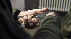 Hradní strá� p�i práci vyu�ije i pouta. (30. �íjna 2024)