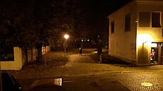 Takto vypadá vstup do parku ve V�ní ulici v Jihlav�, kdy� osv�tlení zrovna...