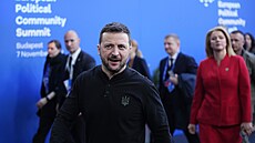 Ukrajinský prezident Volodymyr Zelenskyj na summitu EU v Budape�ti (7....