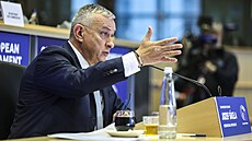 Nominovaný �eský eurokomisa� Jozef Síkela p�i sly�ení p�ed europoslanci (6....