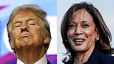 Zleva: Donald Trump, Kamala Harrisová