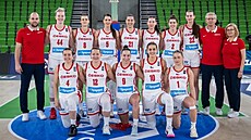�eské basketbalistky p�ed utkáním v Itálii.