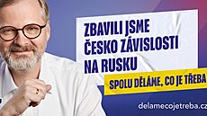Kampa koalice SPOLU pro nadcházející snmovní volby s názvem Dláme, co je...