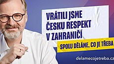 Kampa koalice SPOLU pro nadcházející snmovní volby s názvem Dláme, co je...