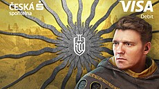 Motiv virtuální karty �eské spo�itelny s Jind�ichem ze Skalice, hrdinou hry...