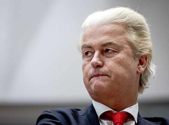 V�dce nizozemské krajní pravice Geert Wilders v parlamentu. (13. listopadu 2024)