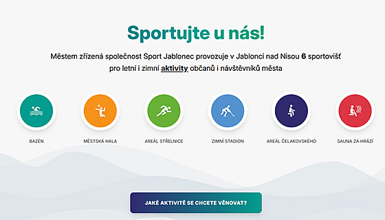 Nový web Sport Jablonec, stránky které si zamilujete