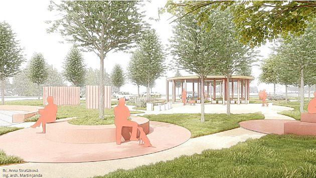 Jednou z ploch v Ronov, která se doká promny, je i prostor u vlakového...