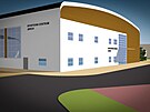 Vizualizace nov sportovn multifunkn haly v Jirkov.