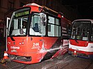 Ke sr�ce dvou tramvaj� do�lo v ned�li ve�er v Olomouci. Nehoda se obe�la bez...