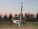 Pi zvodech v rallye na Perovsku narazil zvodnk do sloupu elektrickho...
