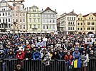 Na Starom�stském nám�stí se se�ly tisíce lidí na demonstraci spolku Milion...