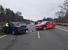 Vivka v Pardubicch zpsobila nehodu ty vozidel. (17. listopadu 2024)