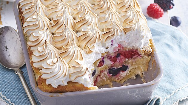 emlovka s ovocem a zapeeným snhem