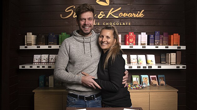 Majitelé Pražské čokolády Petr Kovařík a Sylvie Steinerová.