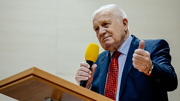 Bývalý prezident �eské republiky Václav Klaus vystoupil na V�E v Praze s...