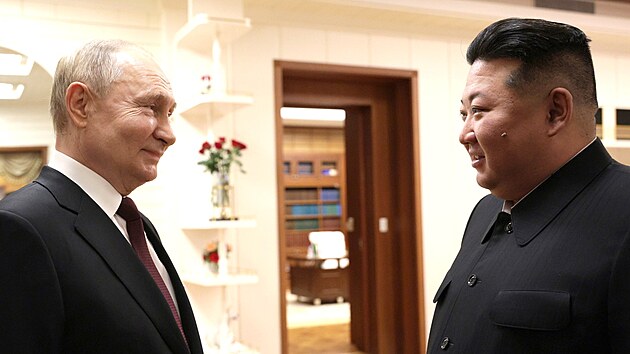 Rusk� vl�dce Vladimir Putin se severokorejsk�m dikt�torem Kim �ong-unem