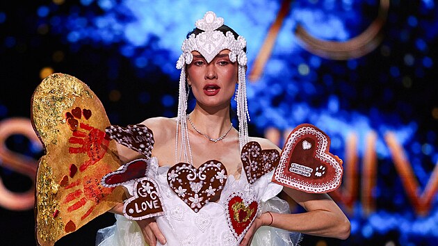 Miss Universe Czech Republic Marie Dan�i na Miss Universe 2024 v Mexico City (14. listopadu 2024)