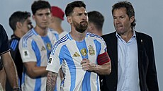 Kapitán Argentiny Lionel Messi po proh�e s Paraguayí.