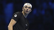 Taylor Fritz v utkání s Alexem de Minaurem.