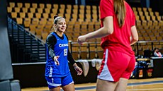 Karolina �otolová na tréninku �eské reprezentace.