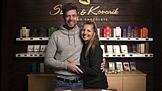 Majitelé Pra�ské �okolády Petr Kova�ík a Sylvie Steinerová.