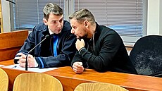 Josef Pelc (vpravo) v jednací síni Krajského soudu v Ústí nad Labem (11....