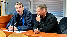 Josef Pelc (vpravo) v jednací síni Krajského soudu v Ústí nad Labem (11....