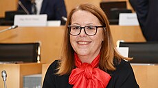 Nov zvolená 1. námstkyn hejtmana Ústeckého kraje Jindra Zalabáková (ANO)....
