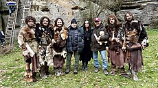 Chinaski, Václav Marhoul, Jitka �van�arová a Vladimír Smutný na natá�ení klipu...