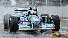 Michael Schumacher jako jezdec Benettonu v australském Adelaide na podzim 1994