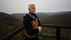 Prezident Petr Pavel p�i své náv�t�v� Znojemska zamí�il na procházku ke...